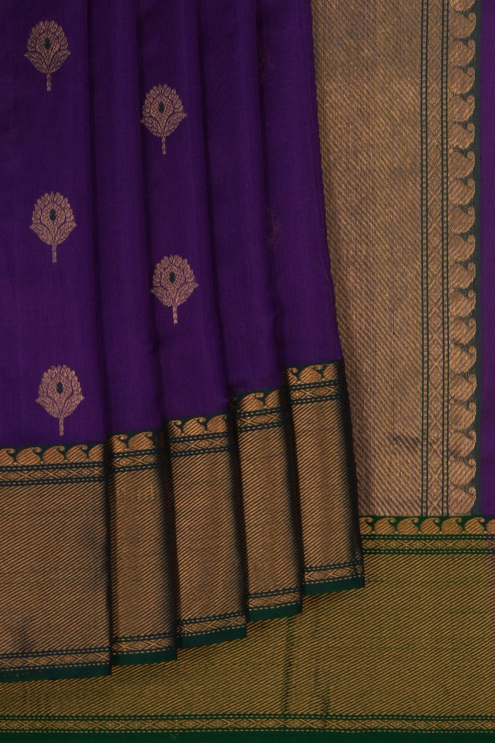 Image of Chanderi Silk Purple Saree